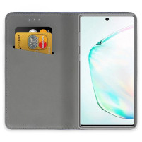 Кожен калъф тефтер и стойка Magnetic FLEXI Book Style за Samsung Galaxy Note 10 N970F син 